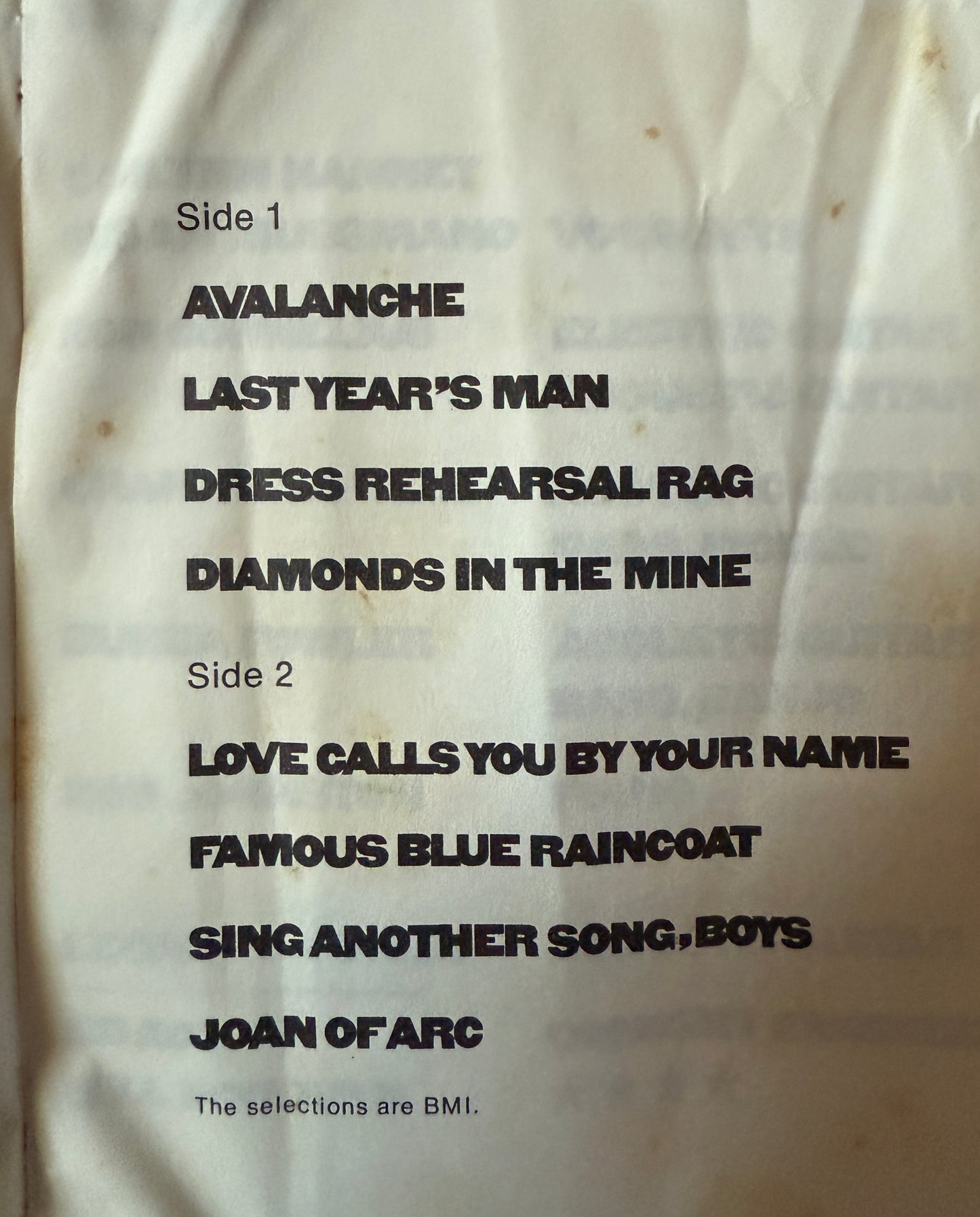 Leonard Cohen - Songs Of Love And Hate (1971 Columbia)