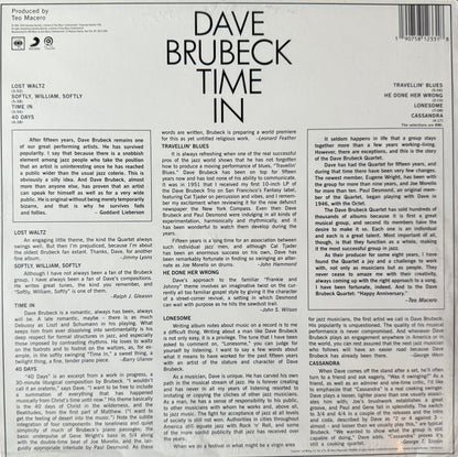 Dave Brubeck - Time In (ORG) Factory Sealed