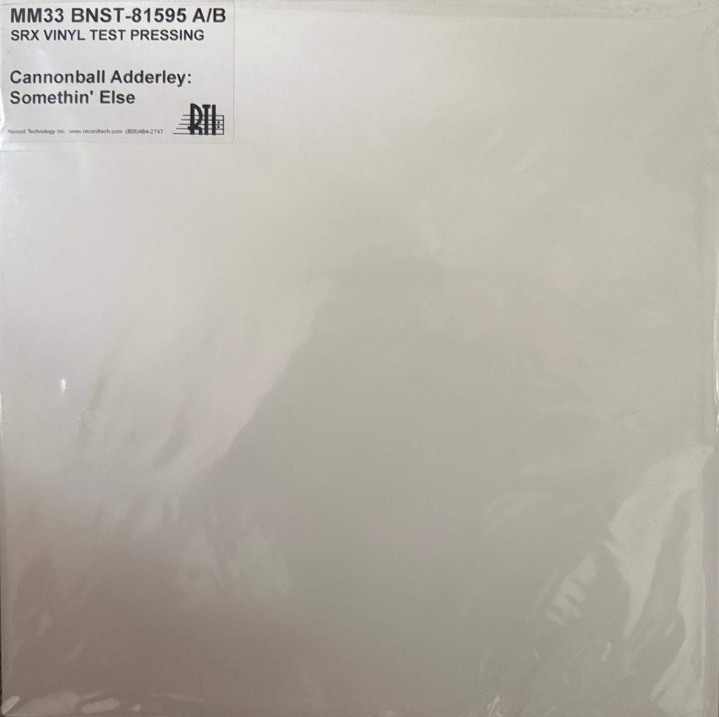 Cannonball Adderley - Somethin’ Else (Music Matters SRX) RTI Test Pressing Factory Sealed