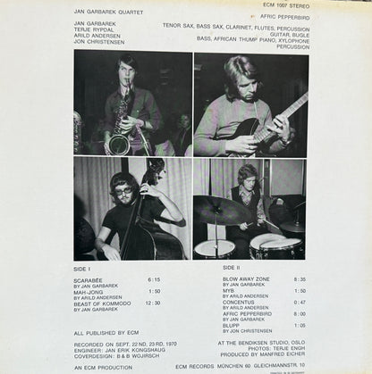Jan Garbarek Quartet - Afric Pepperbird (1971 German ECM)