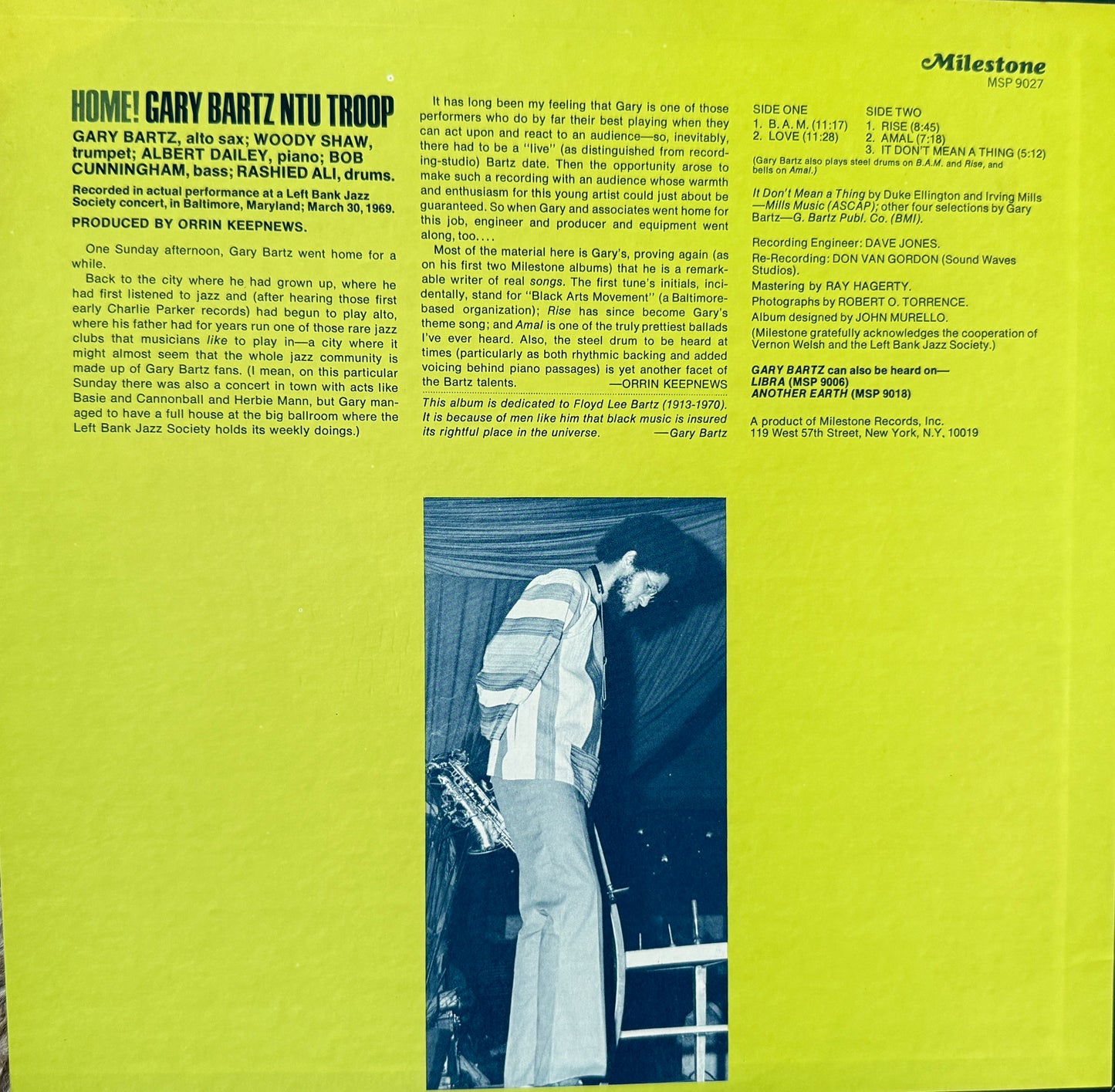 Gary Bartz NTU Group - Home! (1970 Milestone)