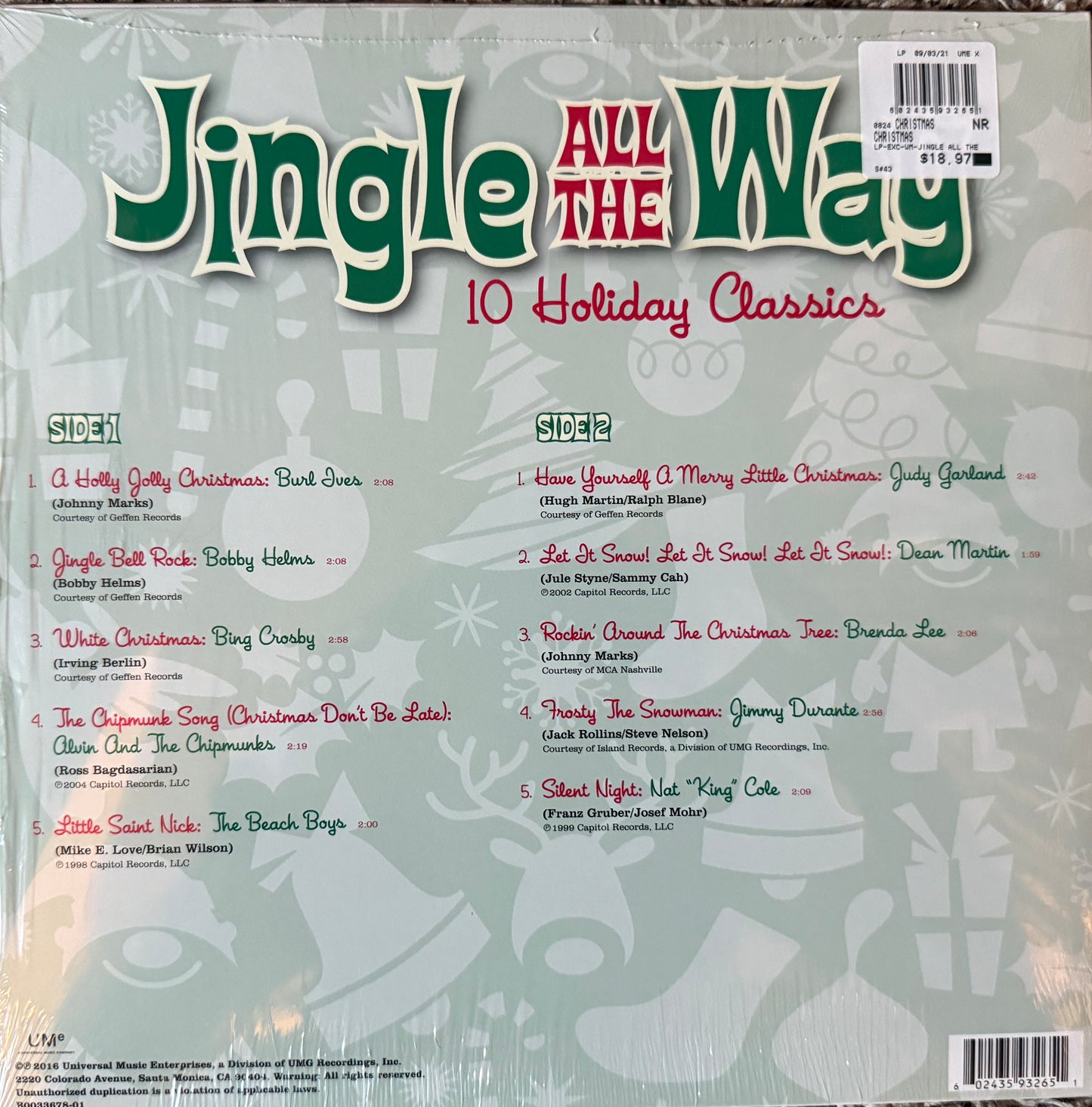Jingle All The Way - 10 Holiday Classics (Red Green Color Split)