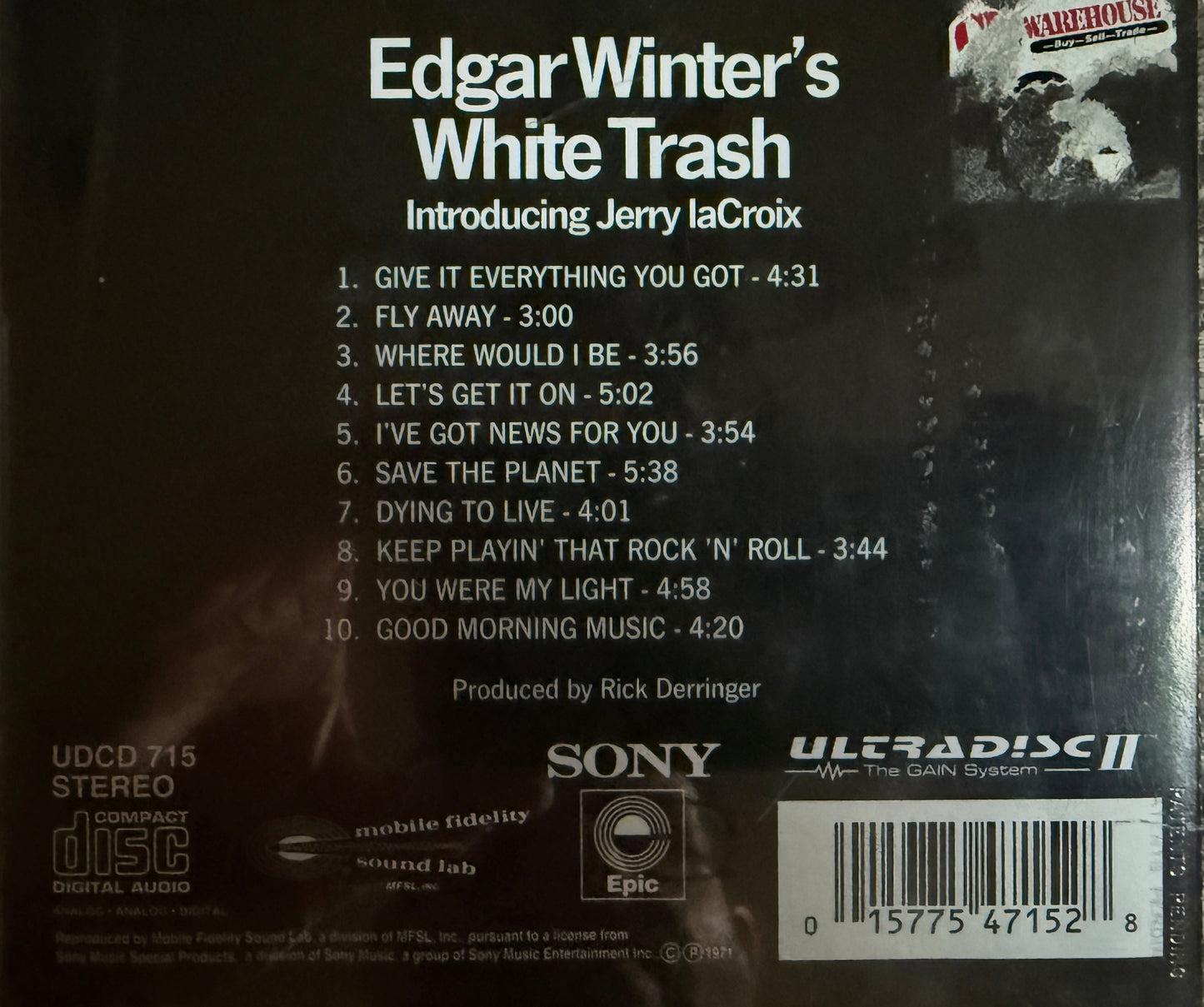 Edgar Winter - Edgar Winter’s White Trash (Mobile Fidelity 24K Gold CD)