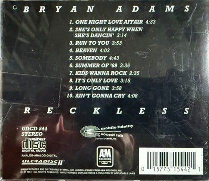 Bryan Adams - Reckless (Mobile Fidelity 24K Gold CD)