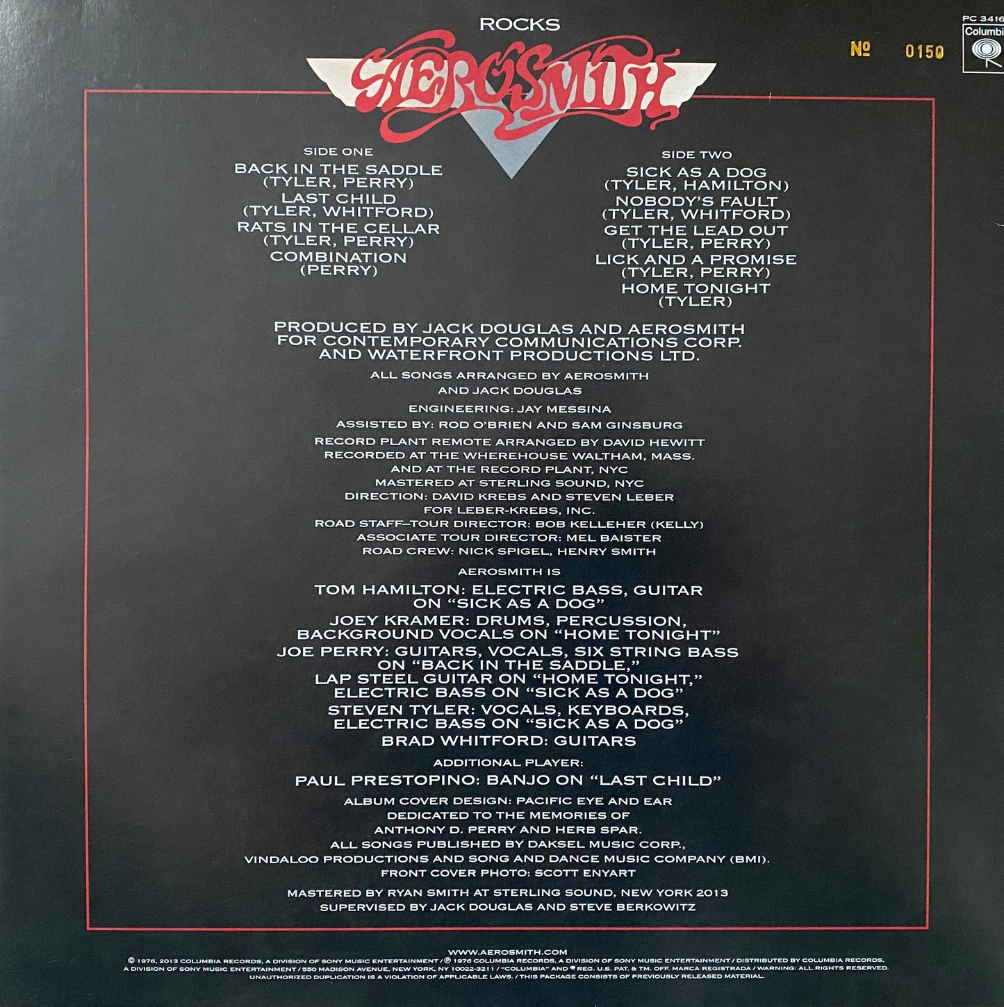 Aerosmith - Rocks (2014 RSD Ryan K. Smith Cut)