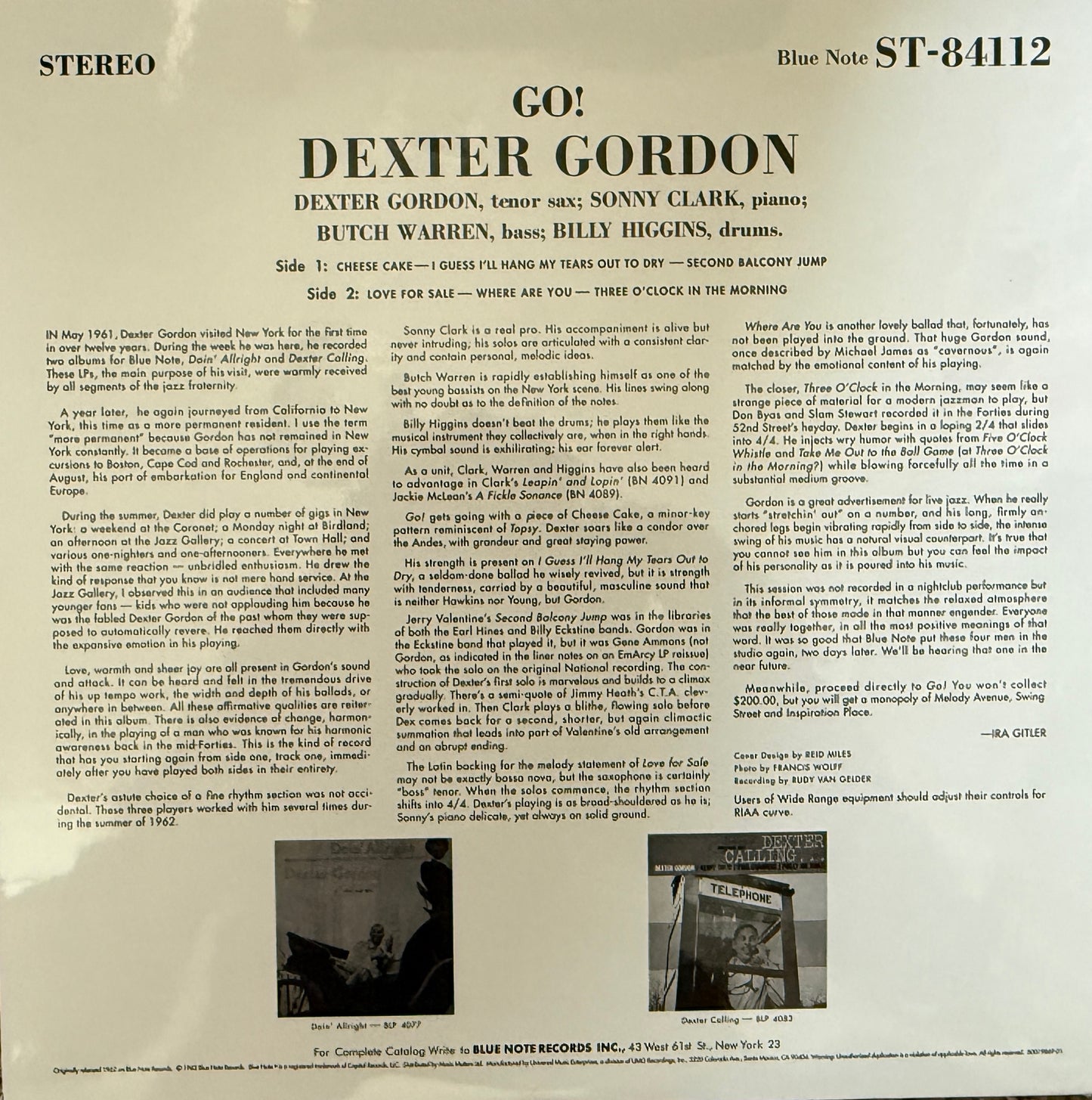 Dexter Gordon - Go! (Music Matters 33)