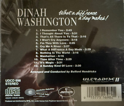 Dinah Washington - What A Difference A Day Makes (Mobile Fidelity 24K Gold CD)