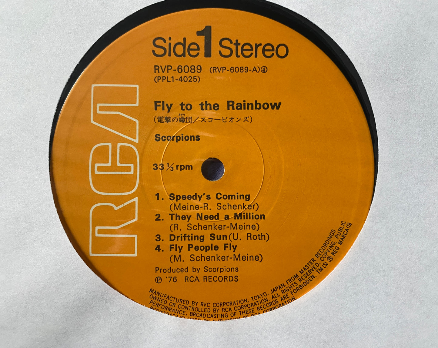 Scorpions - Fly To The Rainbow (1976 Japan Press No OBI)