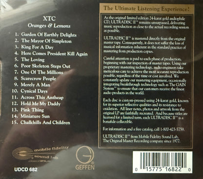 XTC - Oranges & Lemons (Mobile Fidelity Sound Lab) 24K Gold CD Factory Sealed