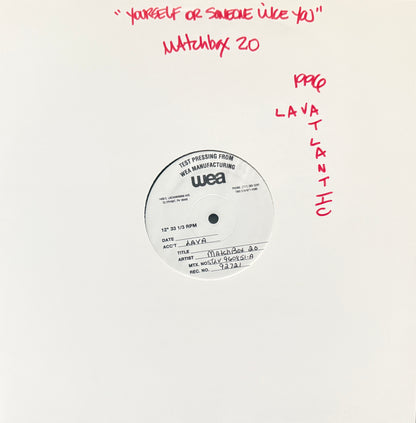 Matchbox Twenty - Yourself Or Someone Like You (1996 Lava U.S.  Test Pressing)