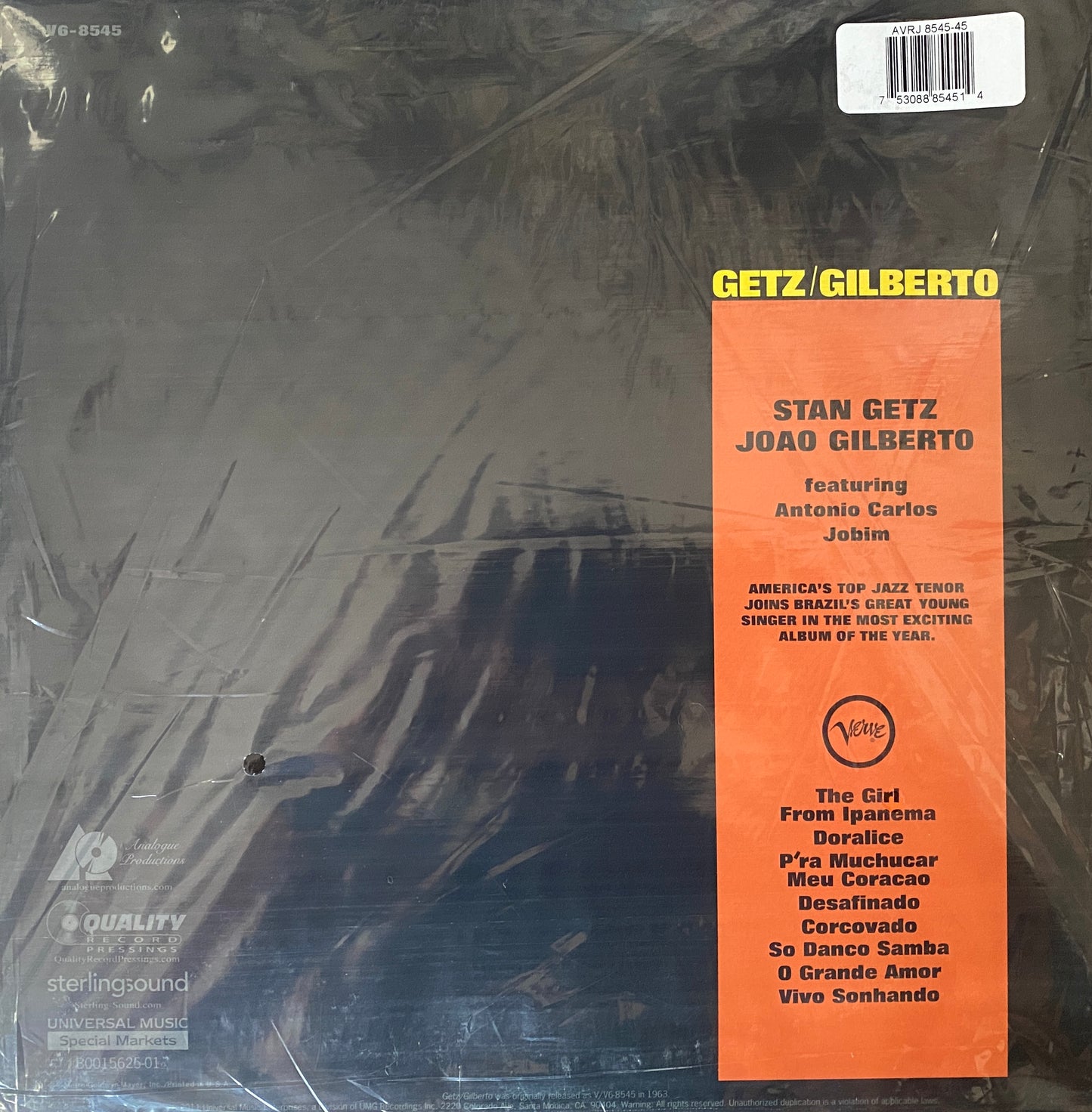 Stan Getz - Getz/Gilberto (Analogue Productions) 45 RPM 2XLP