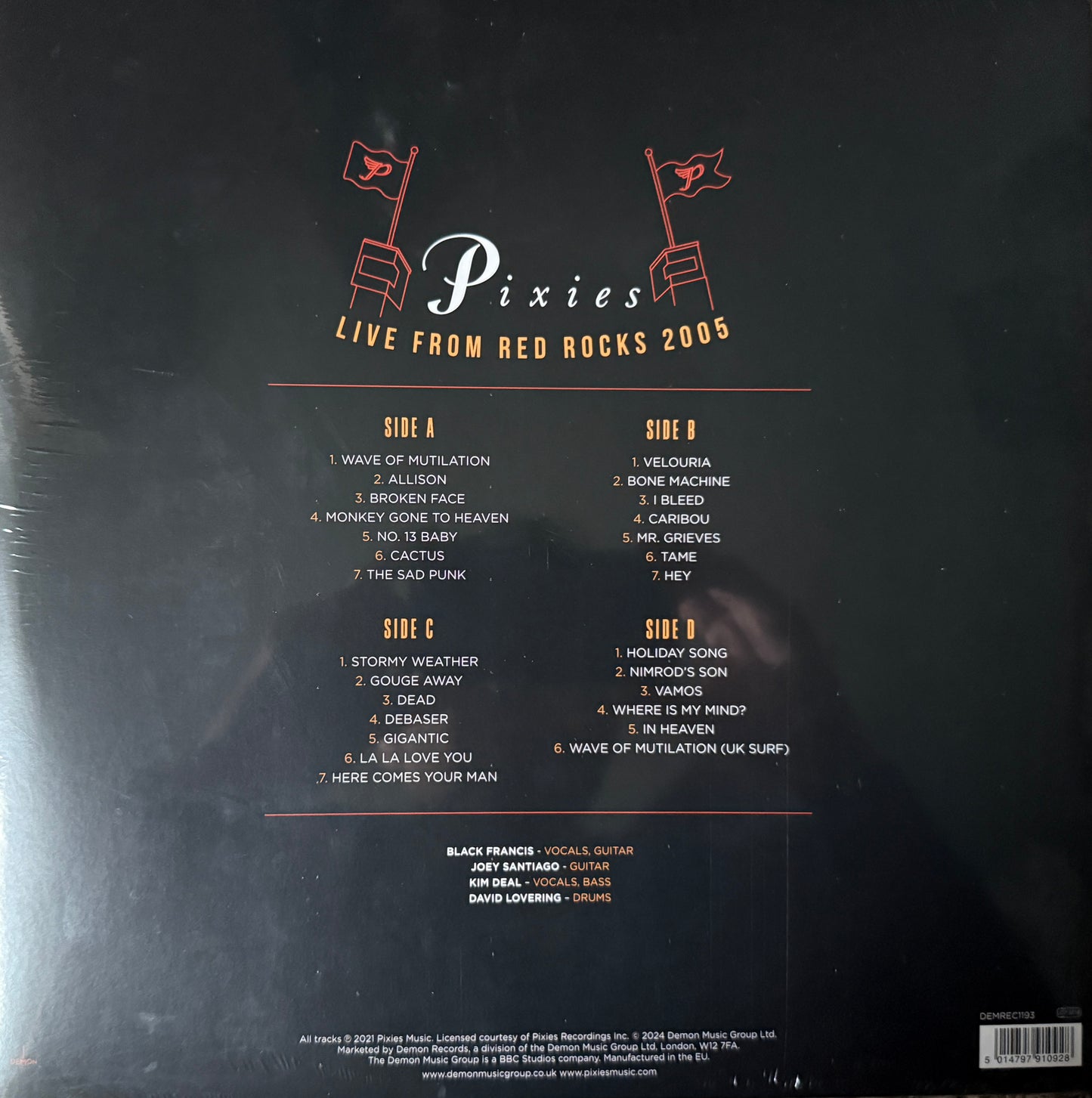 Pixies - Live From Red Rocks 2005 (RSD Ltd Edition Orange Marble 2XLP) Sealed