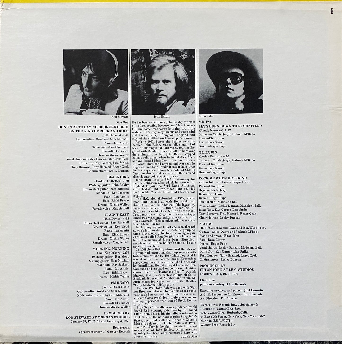 John Baldry - It Ain’t Easy (1971 U.S. Pressing)