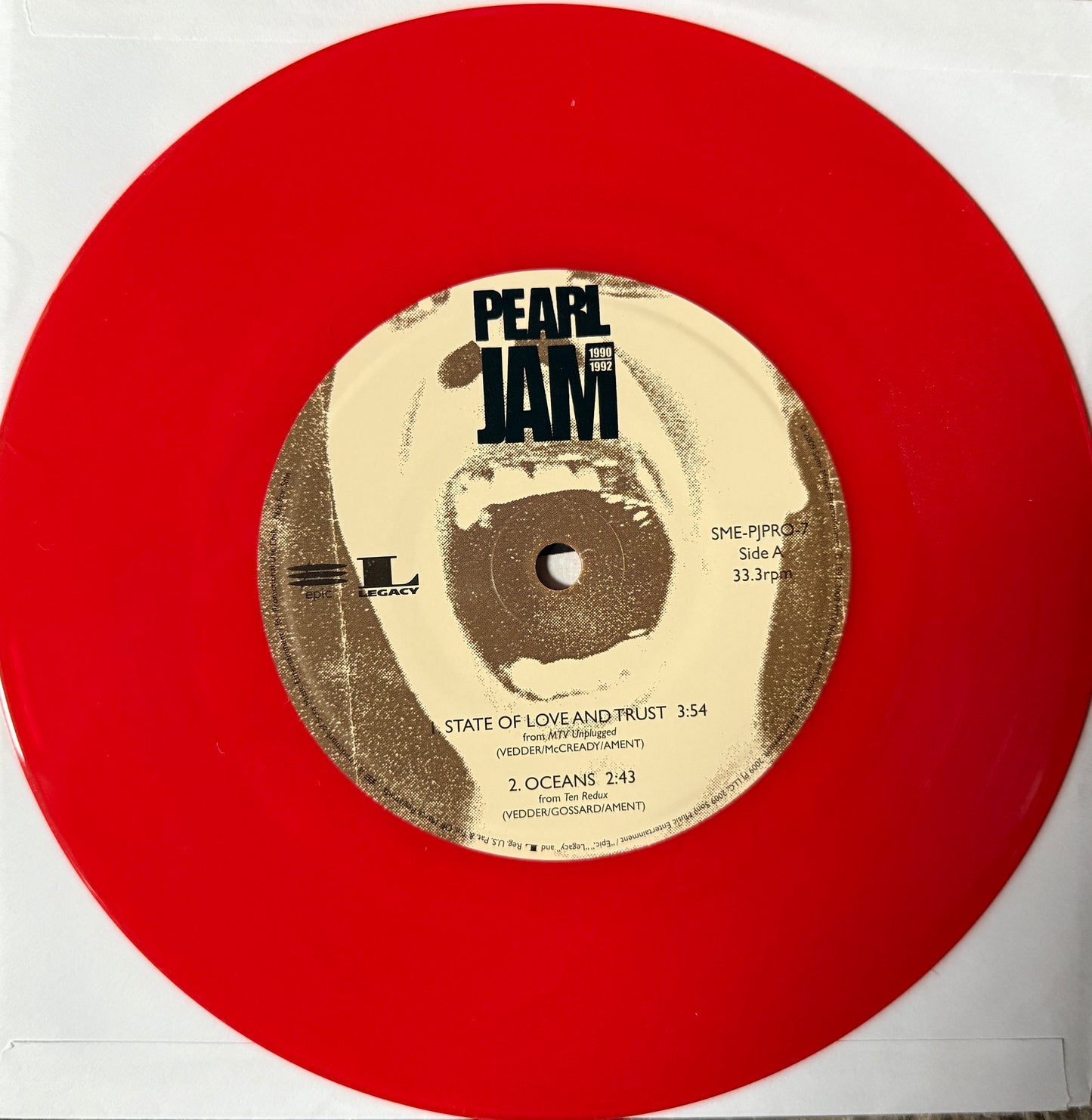 Pearl Jam - 1990-1992 Box Set Sample (6X7” Promo) *small hole