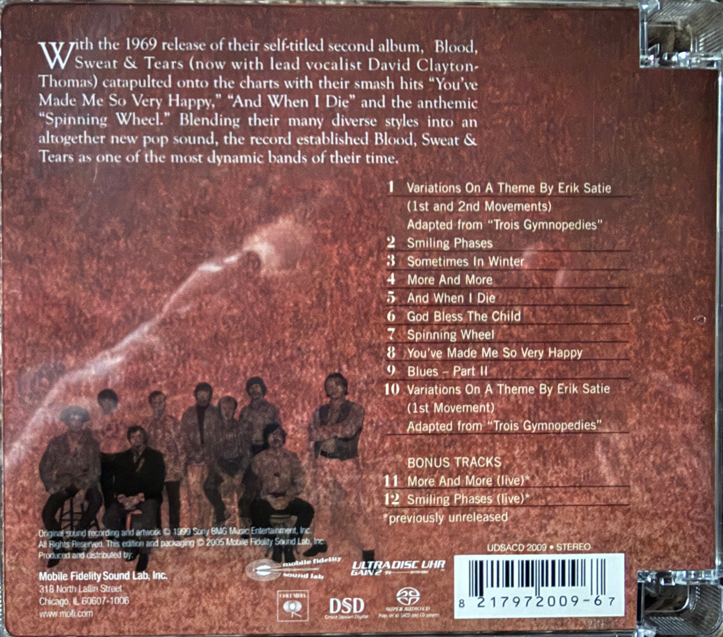 Blood, Sweat & Tears - Self Titled (Mobile Fidelity SACD)