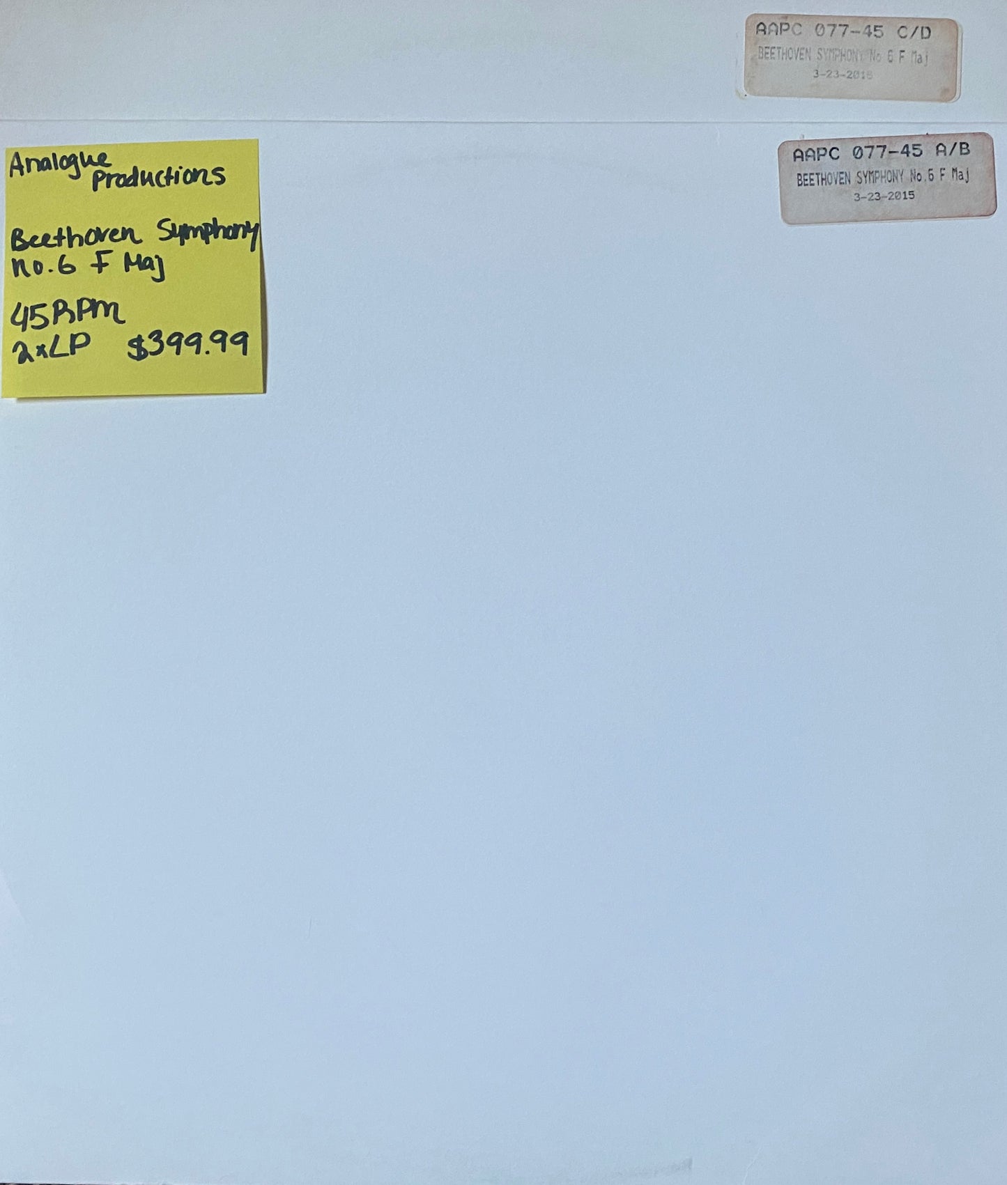 Beethoven - Symphony No. 6 (Test Pressing)