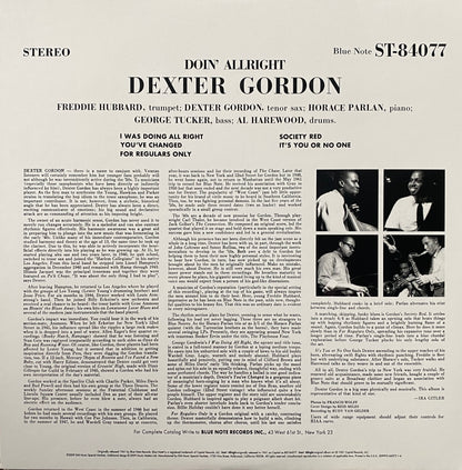 Dexter Gordon - Doin’ Allright (Music Matters 2XLP 45 RPM)