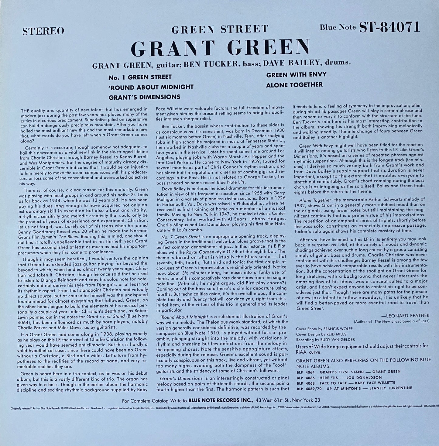 Grant Green - Green Street (Music Matters)