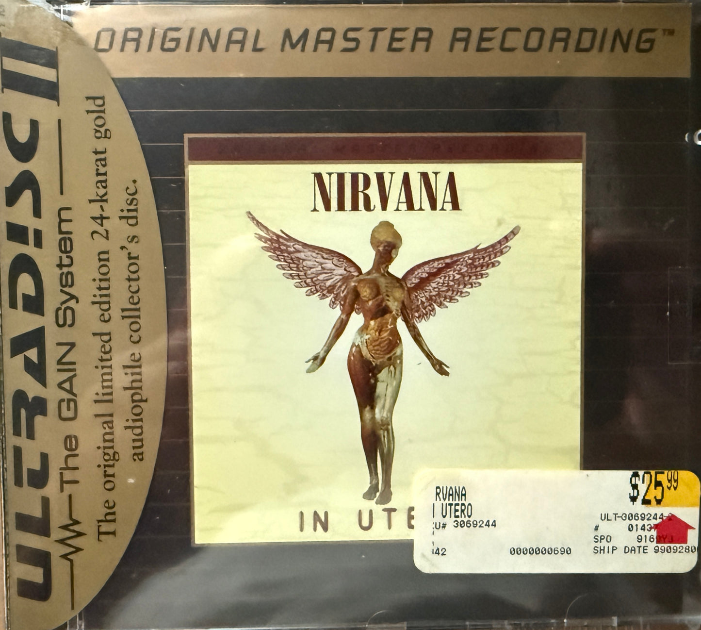 Nirvana - In Utero (Mobile Fidelity Sound Lab) 24K Gold CD Factory Sealed