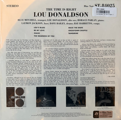 Lou Donaldson - The Time is Right (AP 2XLP) Factory Sealed