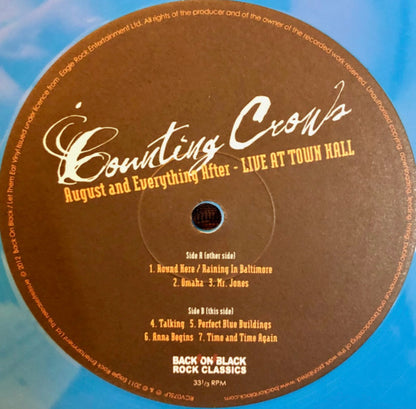 Counting Crows - August And Everything After Live At Town Hall (2012 UK Press LTD ED Blue Vinyl 2XLP)