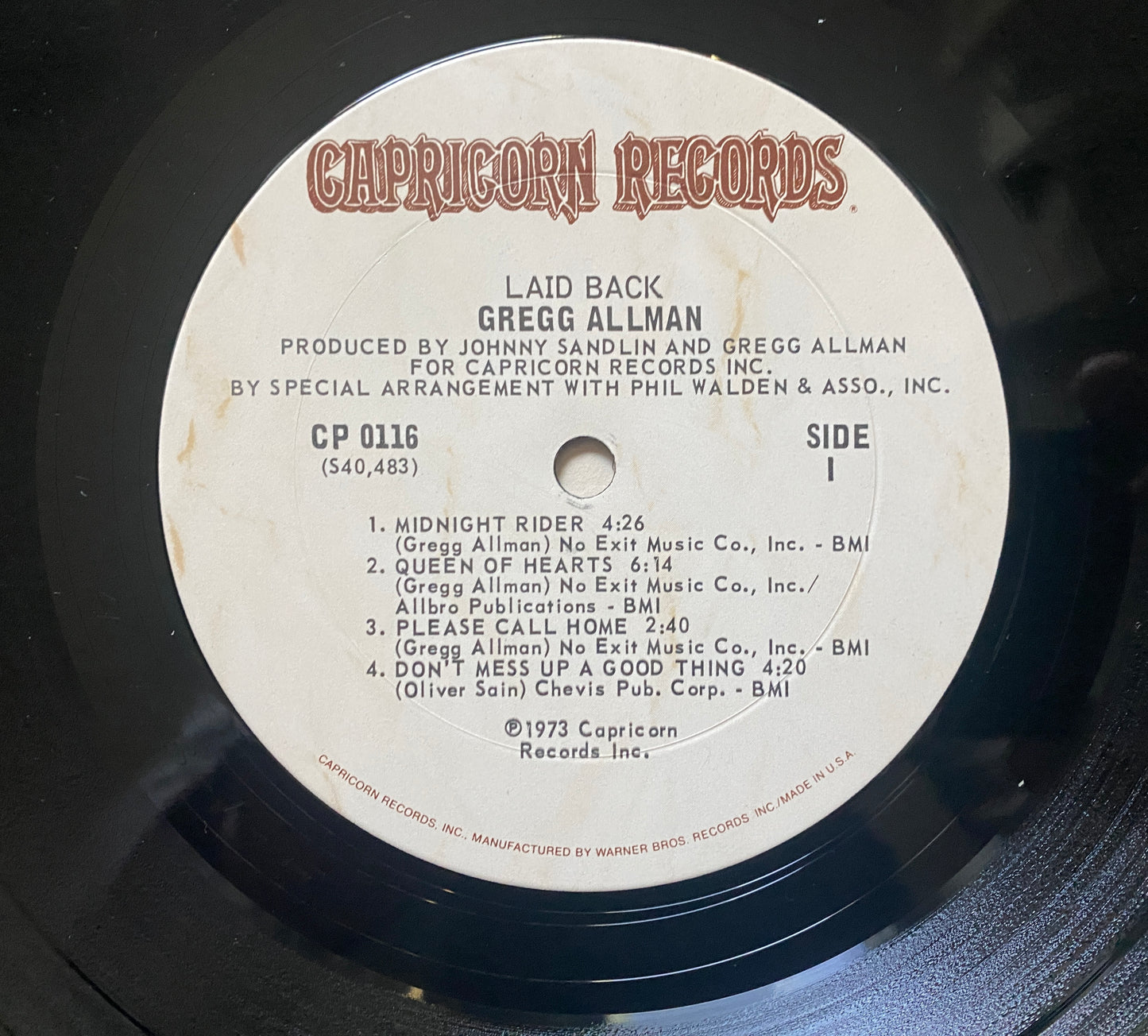 Greg Allman - Laid Back (1973 U.S. Pressing)