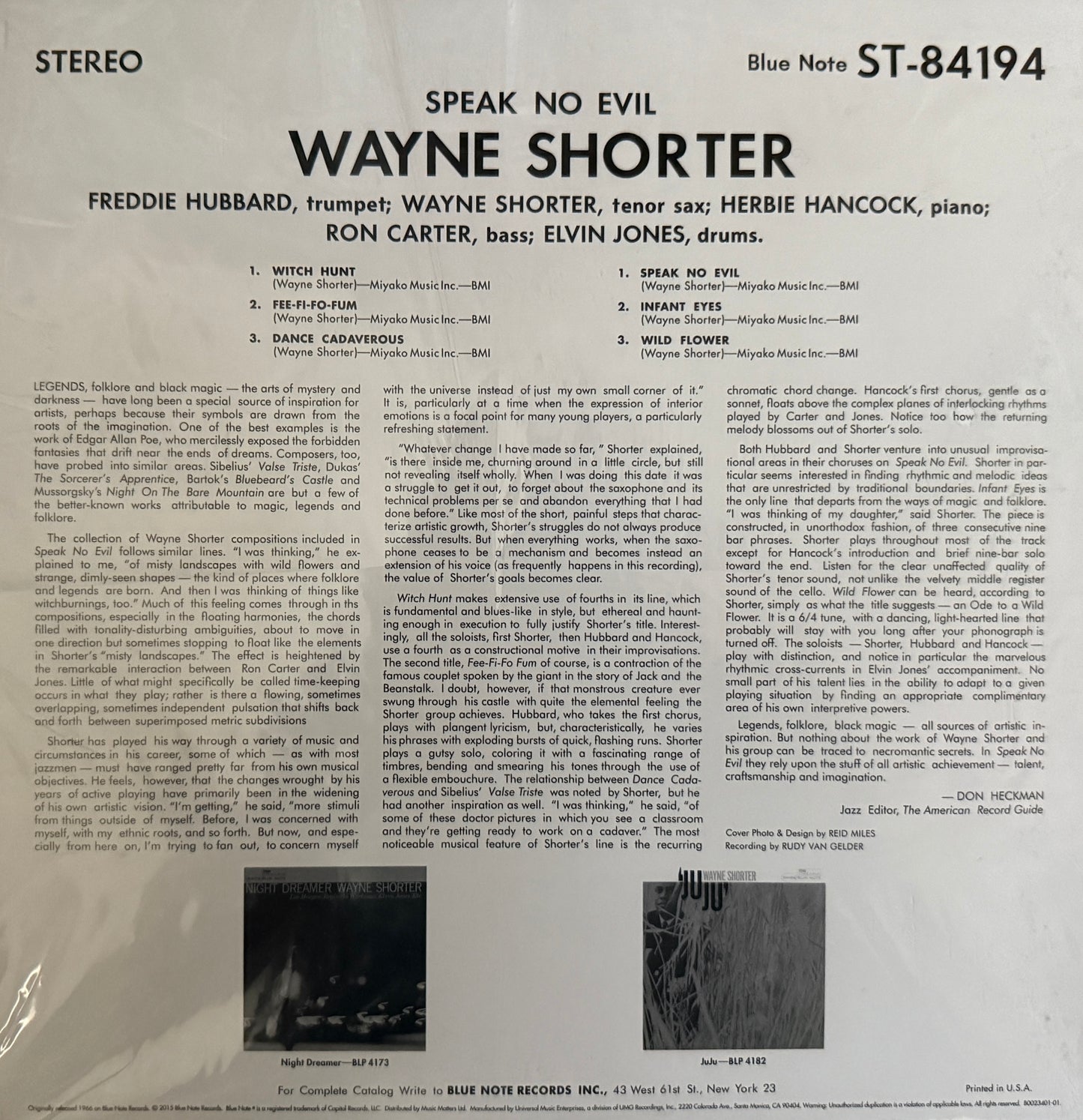 Wayne Shorter - Speak No Evil (Music Matters SRX)