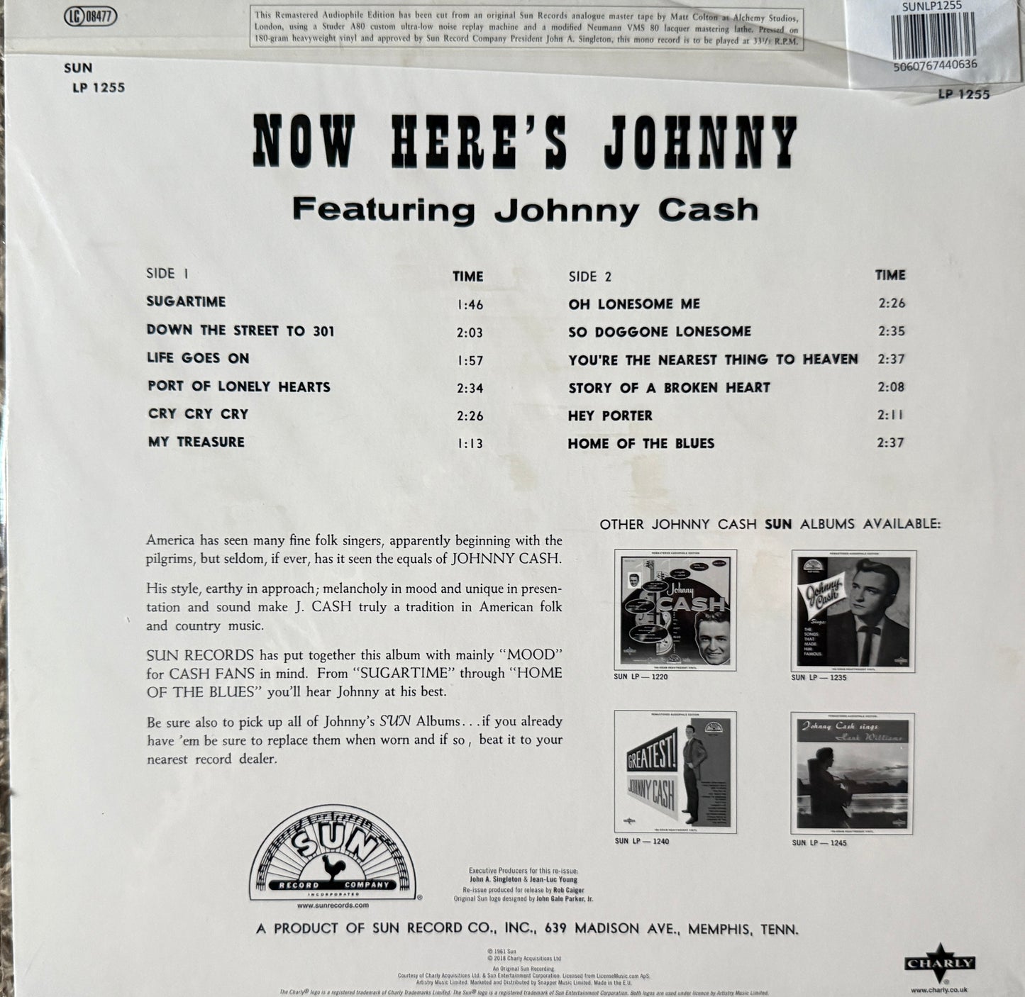 Johnny Cash - Now Here’s Johnny (Colored Vinyl) Factory Sealed