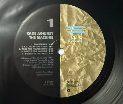 Rage Against The Machine - Self Titled (1992 U.S. Press) RL Masterdisk