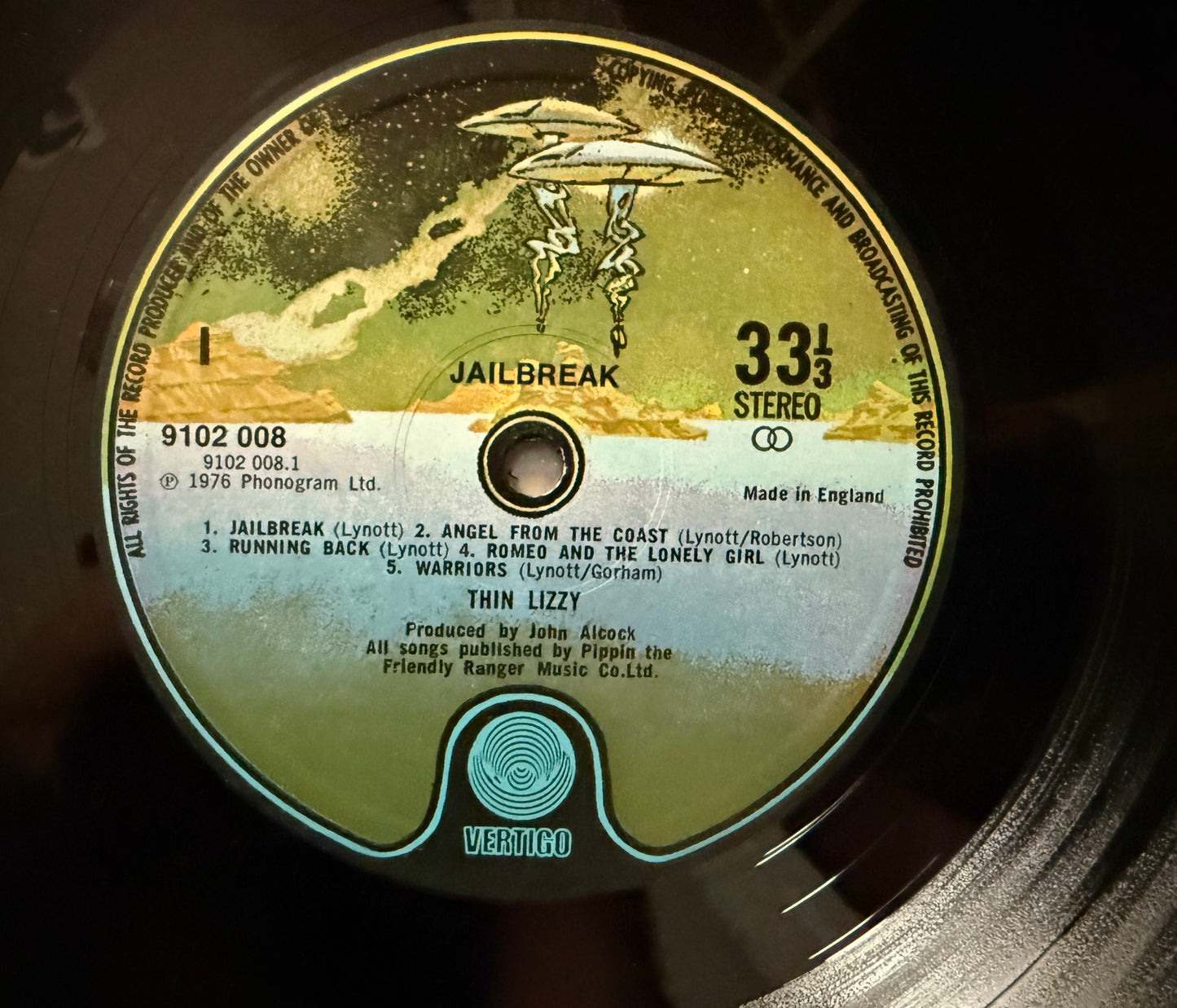 Thin Lizzy - Jailbreak (1976 UK Vertigo)