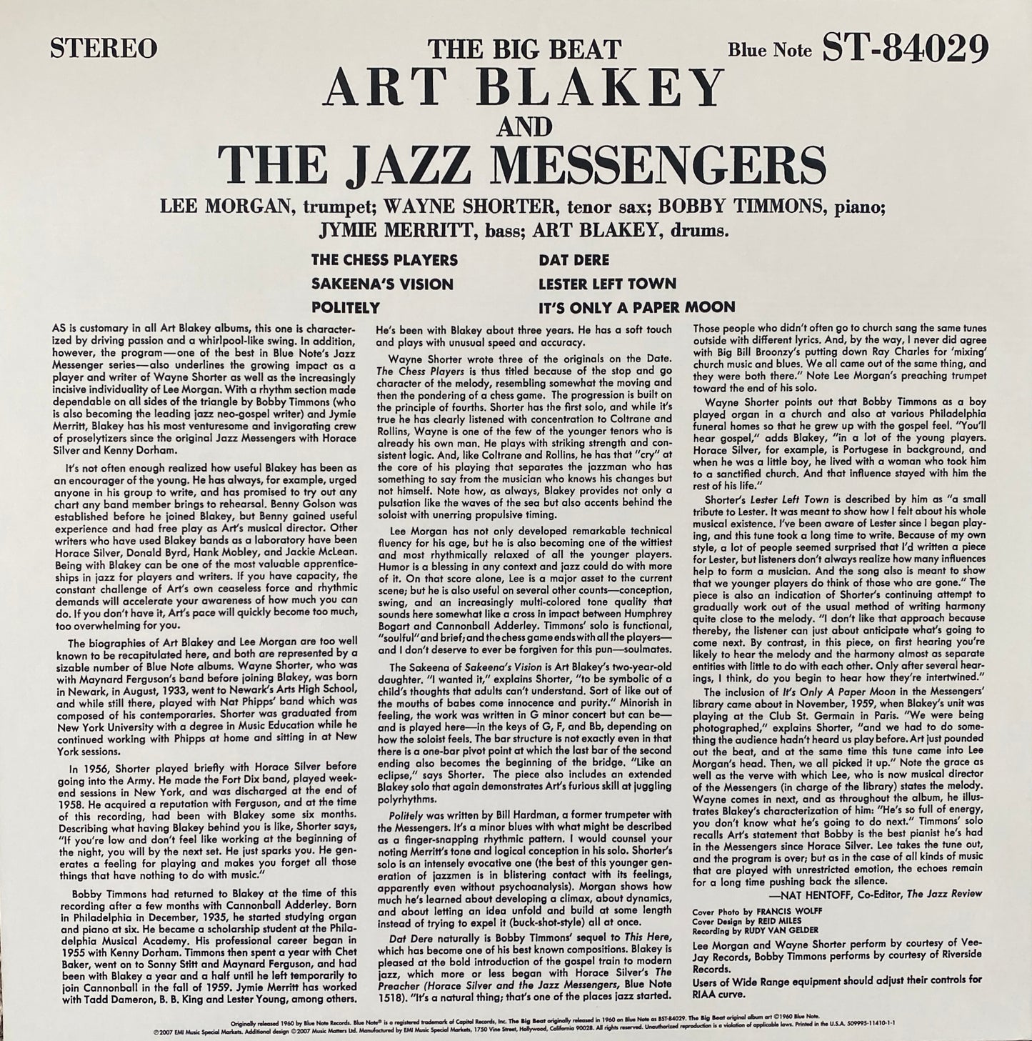 Art Blakey - The Big Beat (Music Matters (2XLP 45 RPM) Steve Hoffman