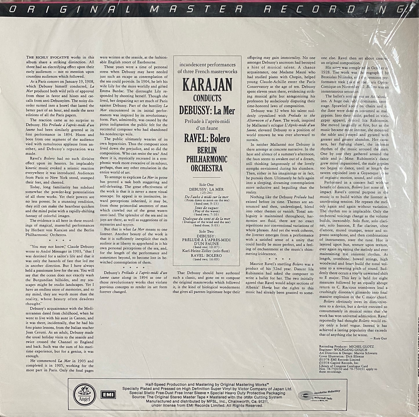 Herbert Von Karajan - Bolero (MFSL) Factory Sealed