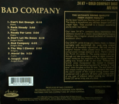 Bad Company - Bad Co. (Audio Fidelity Gold CD)