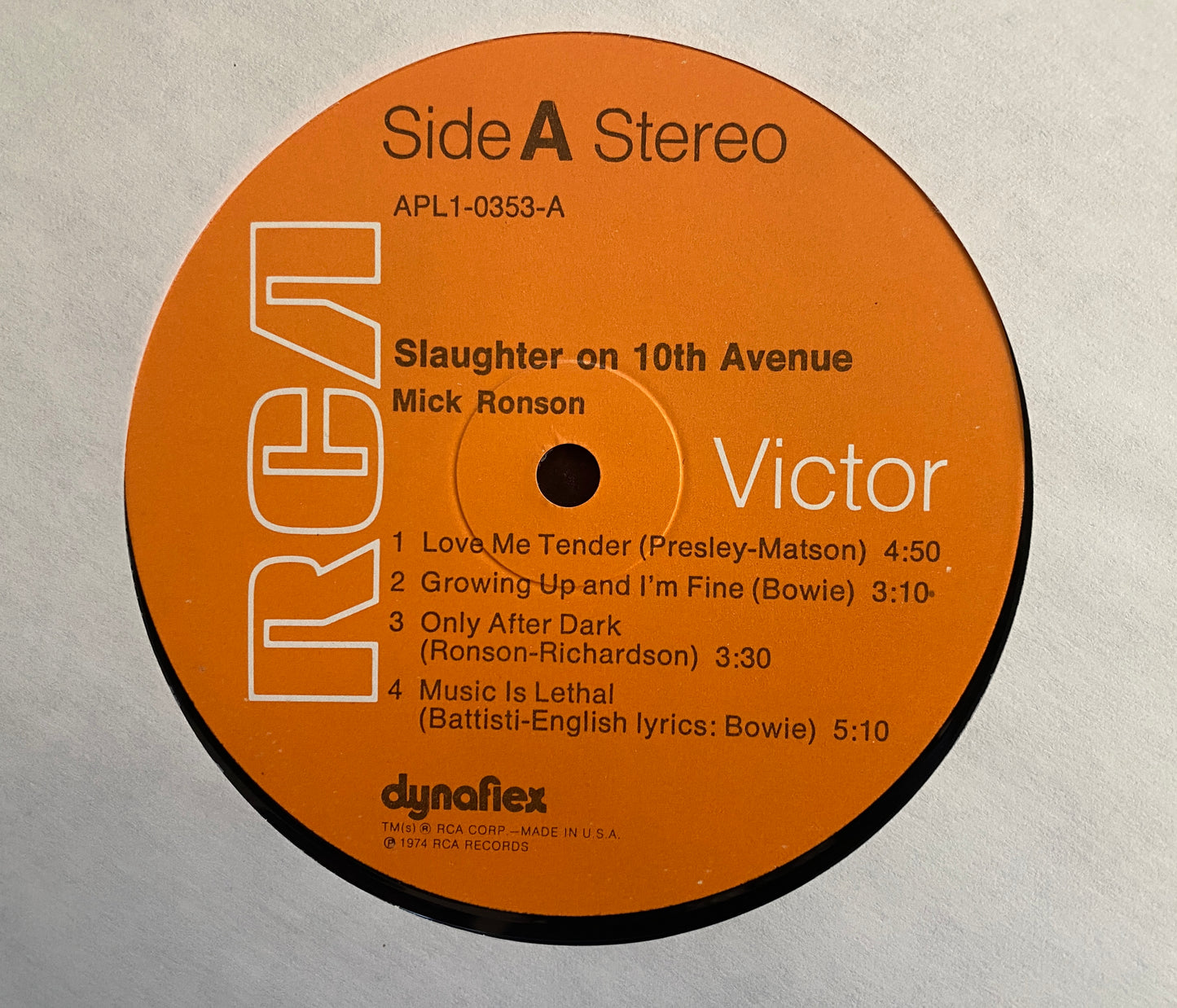 Mick Ronson - Slaughter On 10th Avenue (1st U.S. Pressing)