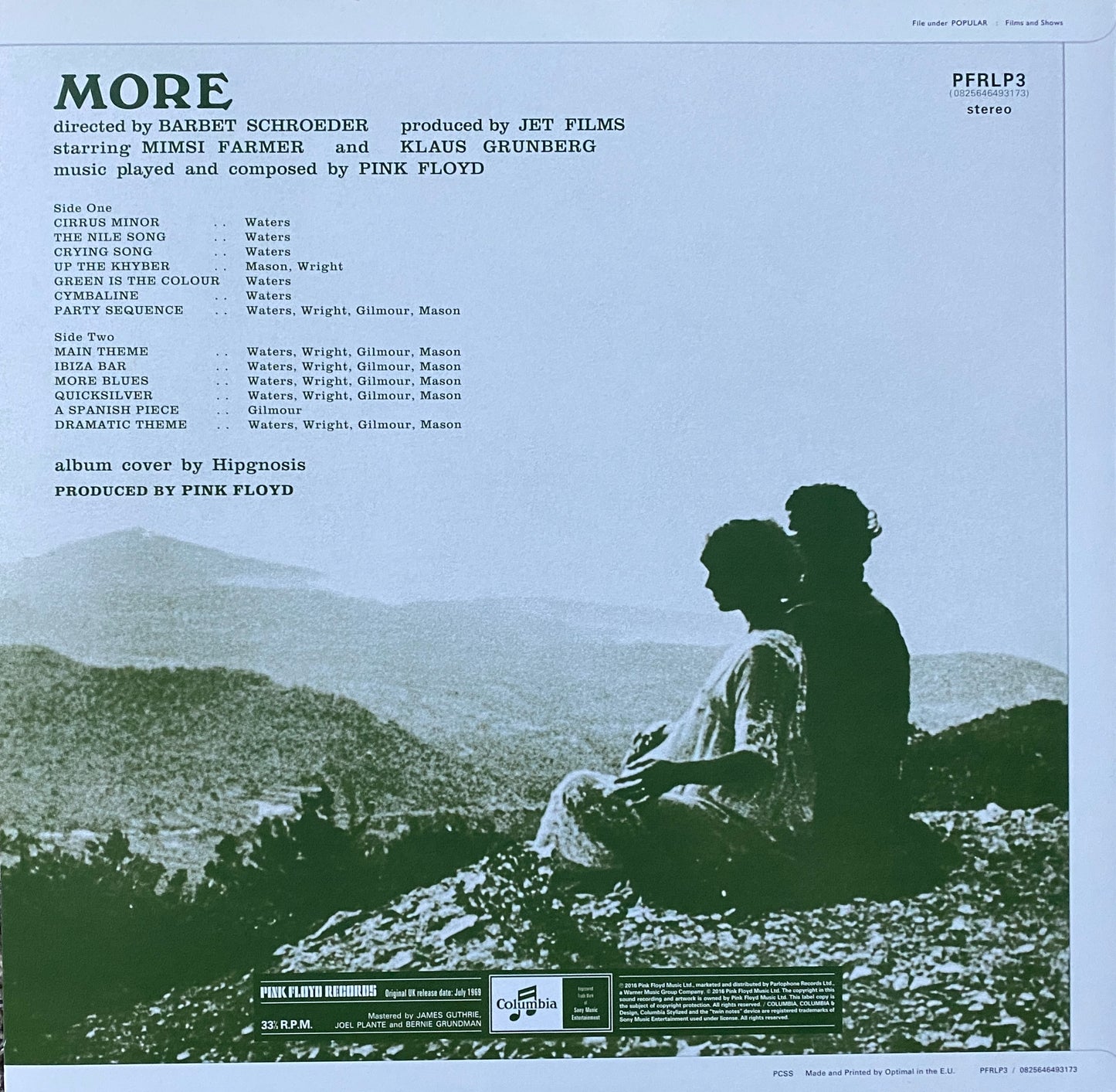 Pink Floyd - More OST (2016 Europe Press 180 Gram Bernie Grundman Cut)