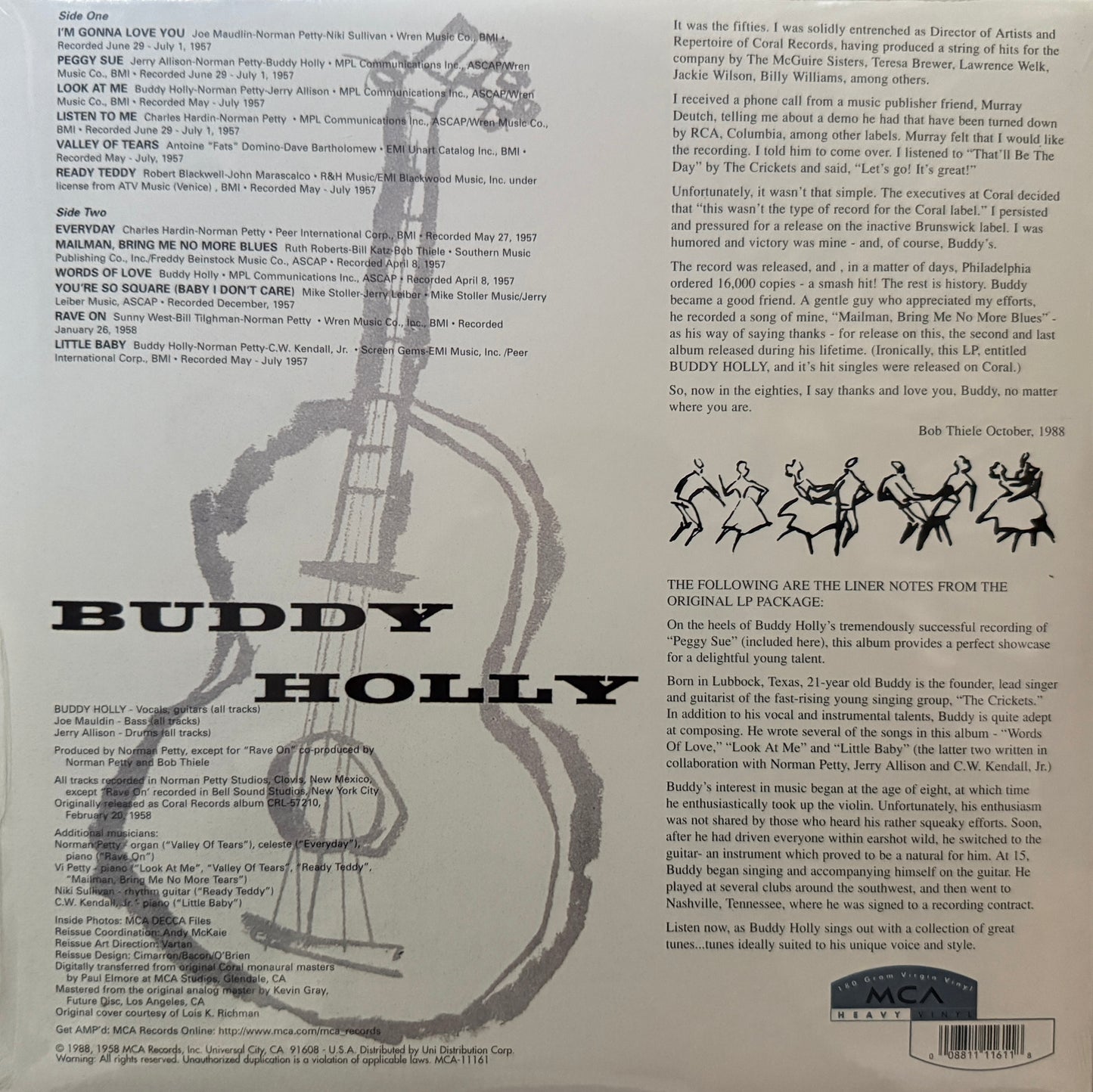 Buddy Holly - Self Titled (MCA Heavy Vinyl) All Analog Kevin Gray Factory Sealed