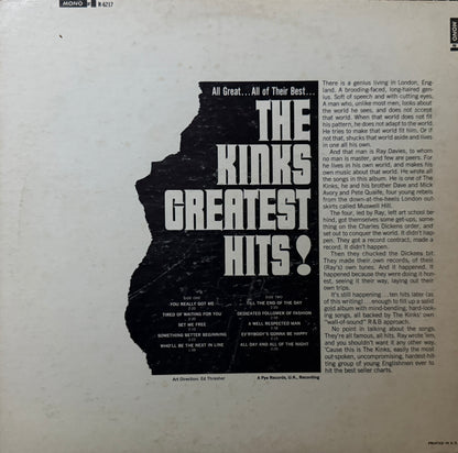Kinks - Greatest Hits (1966 U.S. Mono TriColor Steam Boat)