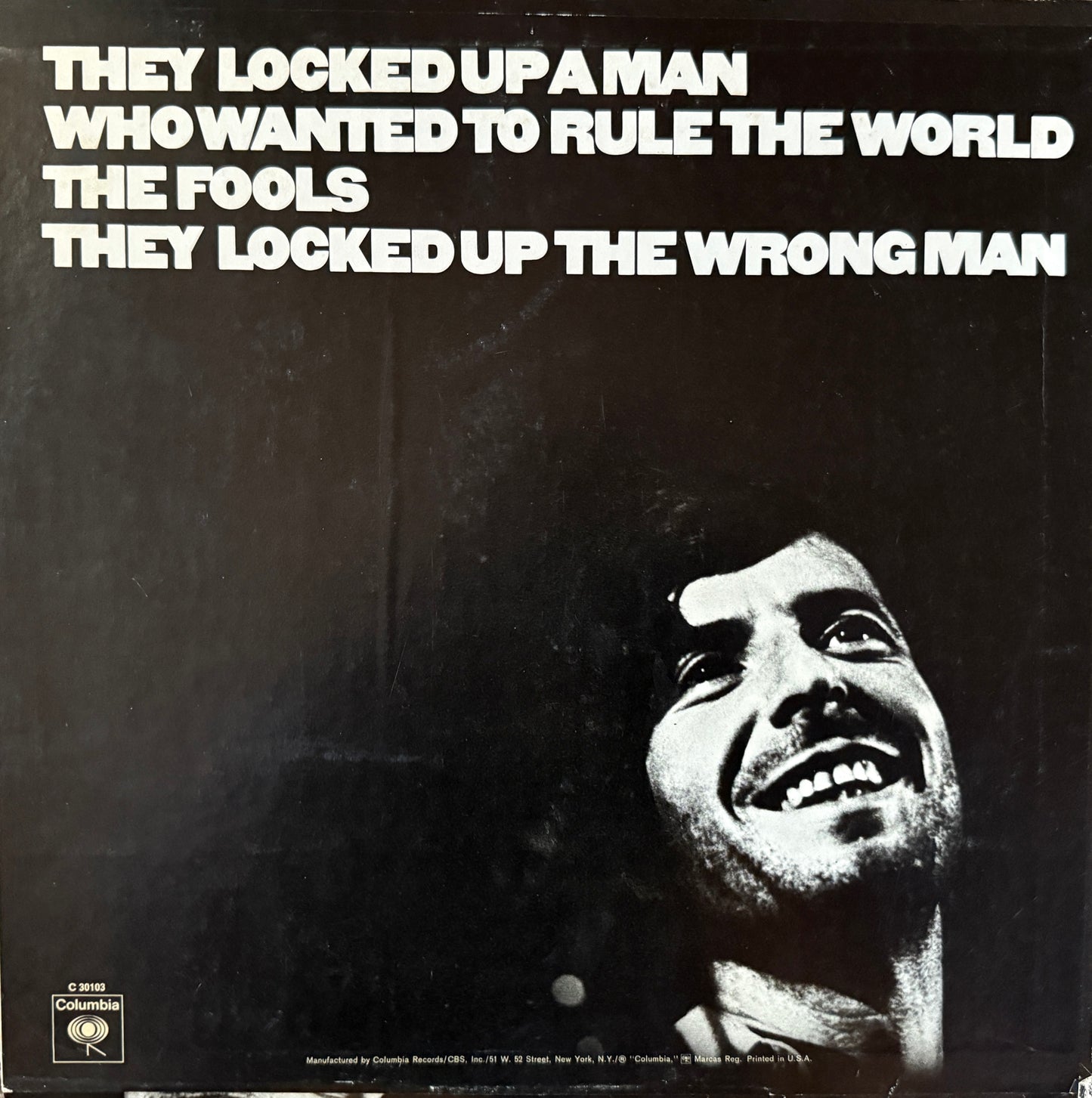 Leonard Cohen - Songs Of Love And Hate (1971 Columbia)