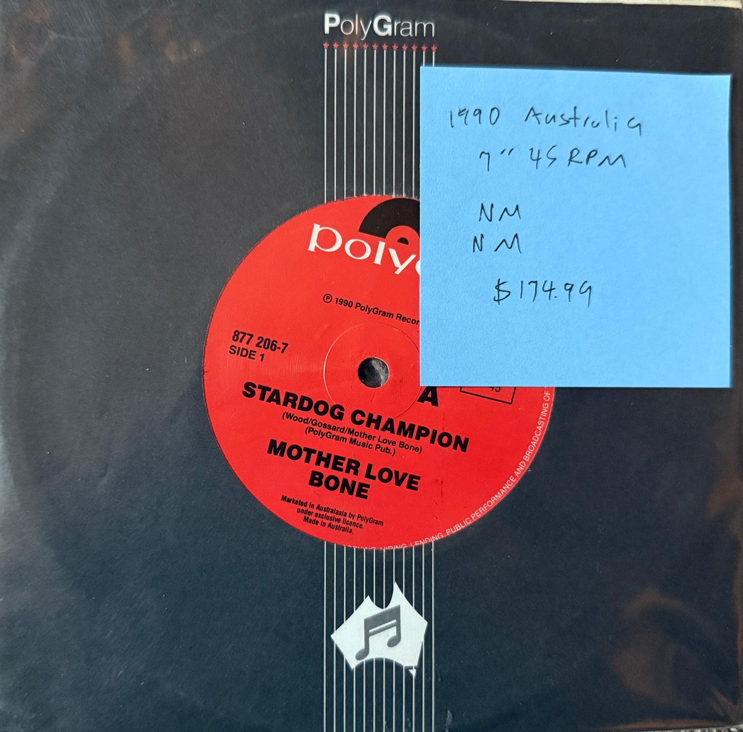 Mother Love Bone - Stardog Champion/Gentle Groove (1989 Australian Press)