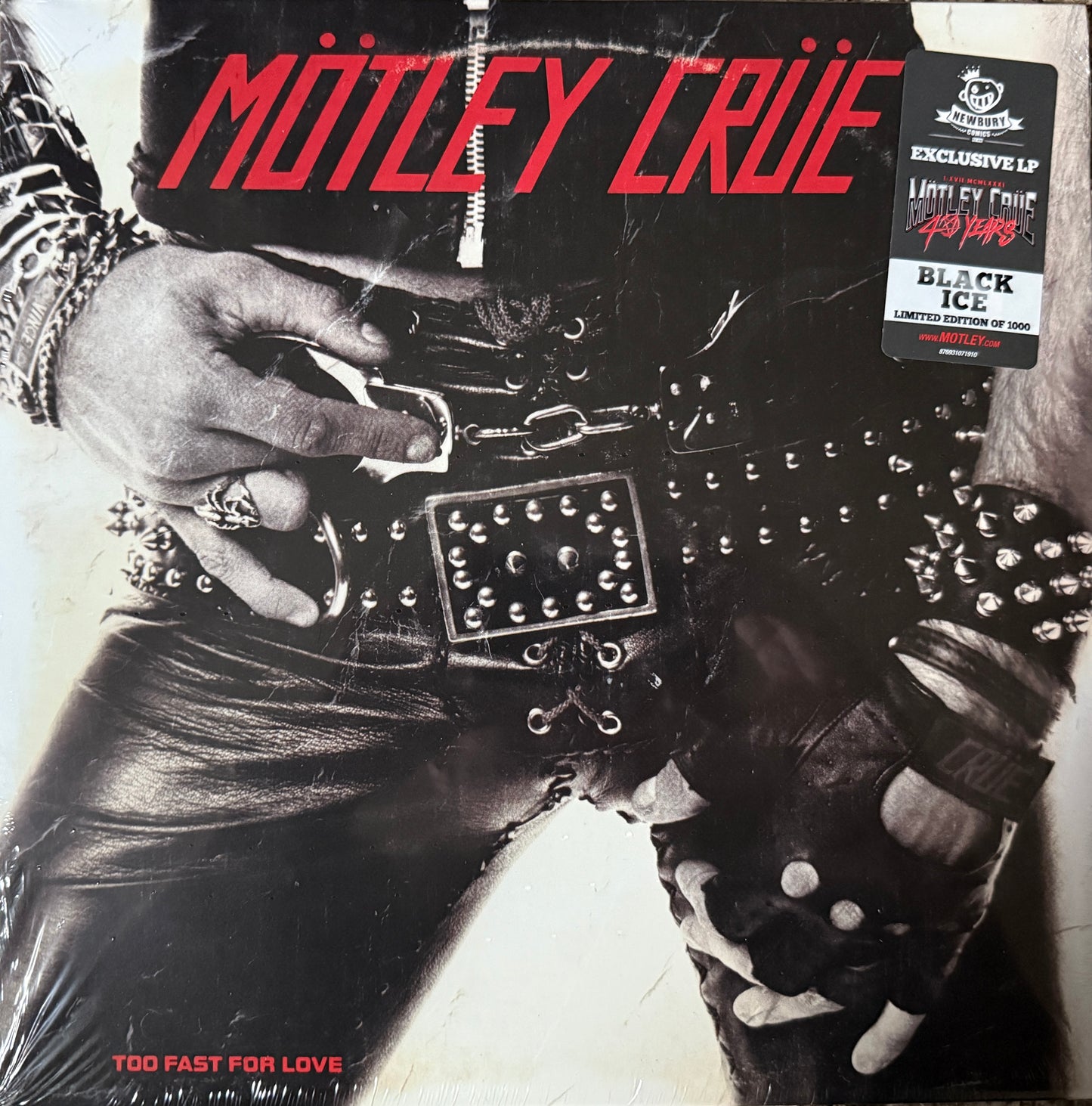 Motley Crue - Too Fast For Love (Newbury Exclusive Black Ice Vinyl) Factory Sealed