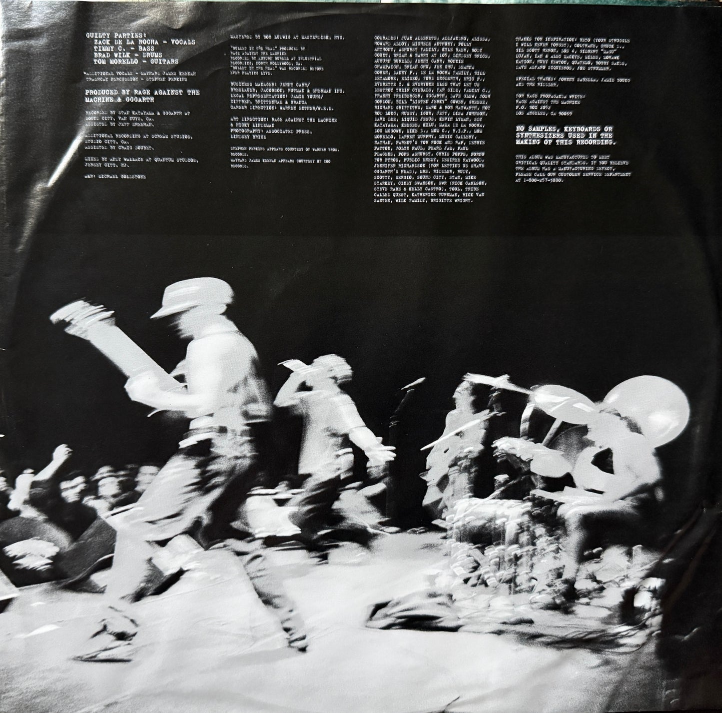 Rage Against The Machine - Self Titled (1992 U.S. Press) RL Masterdisk