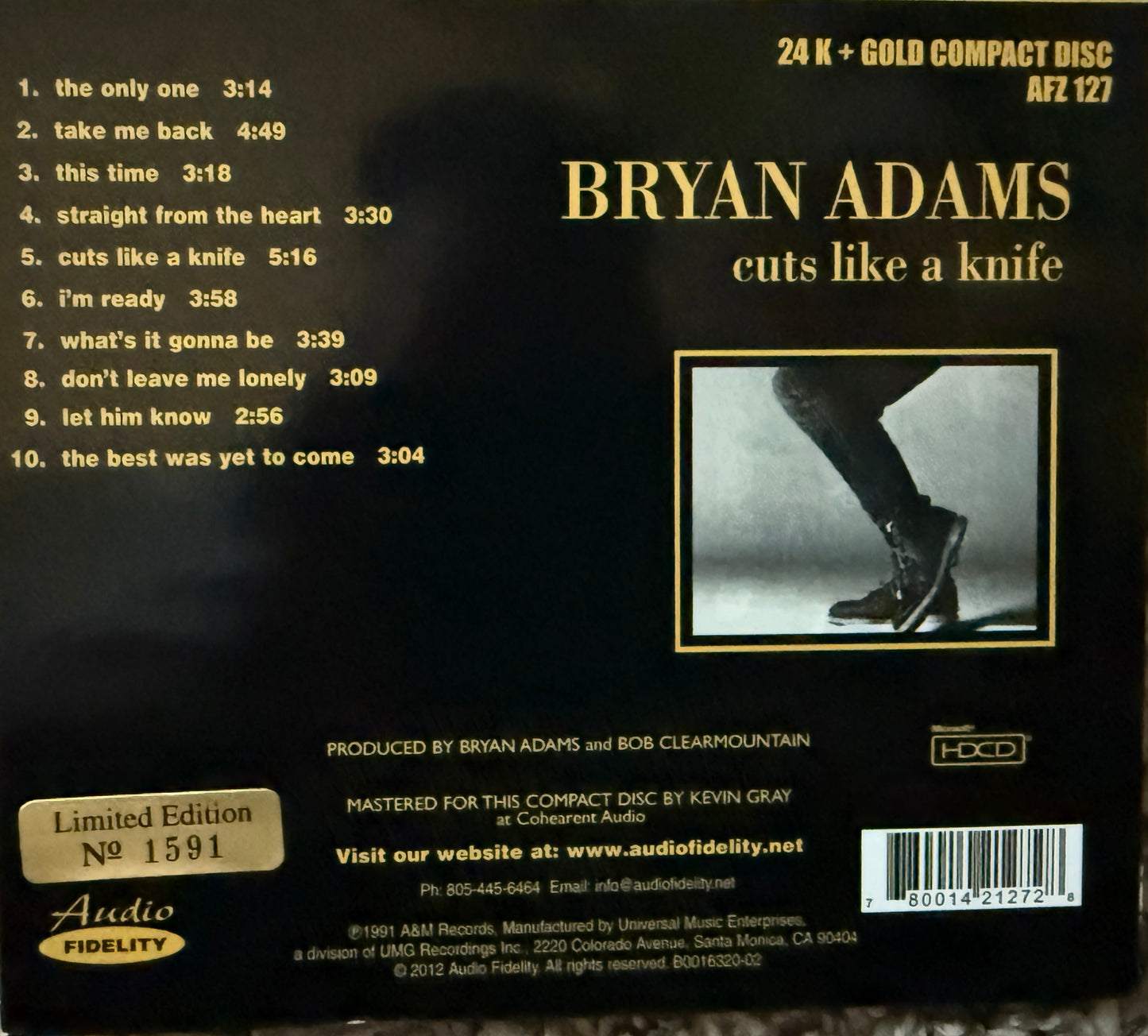 Bryan Adams - Cuts Like A Knife (Audio Fidelity Gold CD)