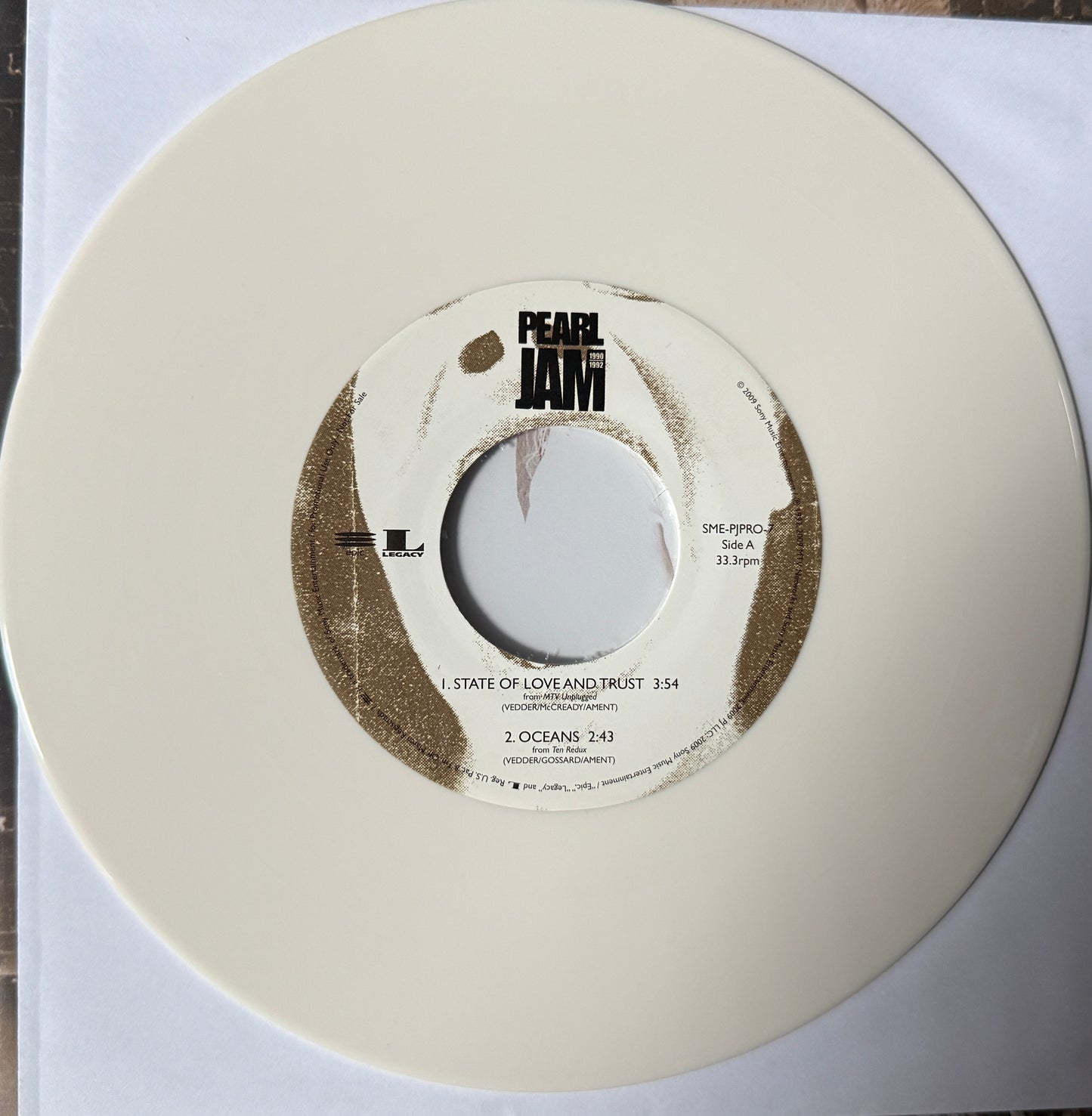 Pearl Jam - 1990-1992 Box Set Sample (6X7" Promo) *Large Hole